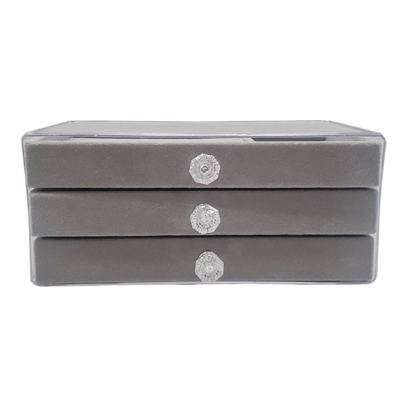 ORGANIZADOR JOYERO ELEGANTE 2 EN 1 DE 3 NIVELES 10.5CMX14CMX24CM