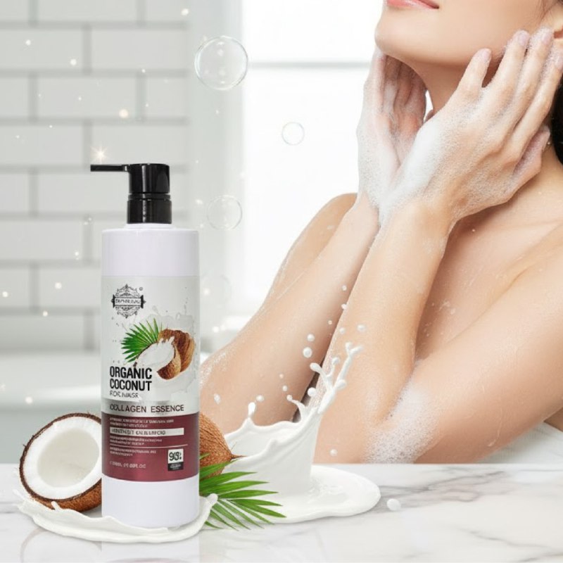 SHAMPOO FORTALECEDOR CON ESENCIA DE COLAGENO Y COCO HENIWAYS 900ML