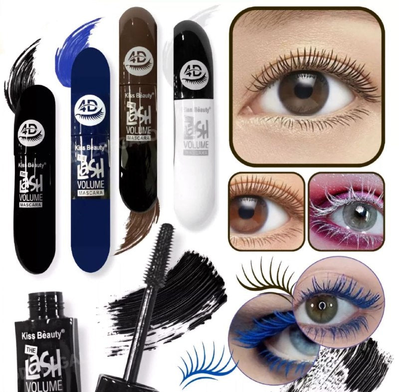 RIMEL DE VOLUMEN 4D RESISTENTE AL AGUA DE LARGA DURACION KISS BEAUTY 13ML