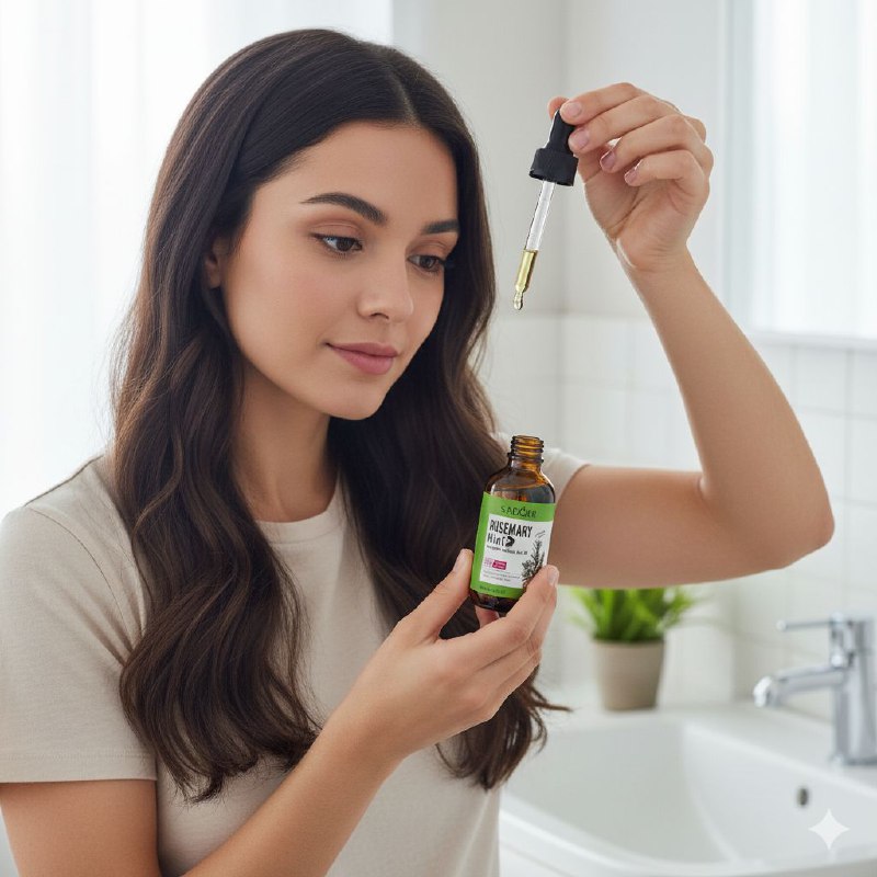 ACEITE PARA EL CABELLO FORTALECEDOR Y SUAVIZANTE CON EXTRACTO DE ROMERO Y MENTA SADOER 55ML