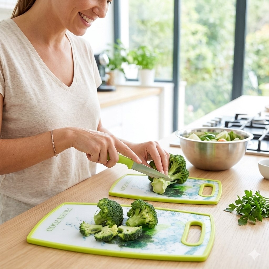 TABLAS DE CORTE  Y UN CUCHILLO MULTIUSOS FACILITAR LA PREPARACIÓN DIARIA DE ALIMENTOS BENELI HOME 37x23CM