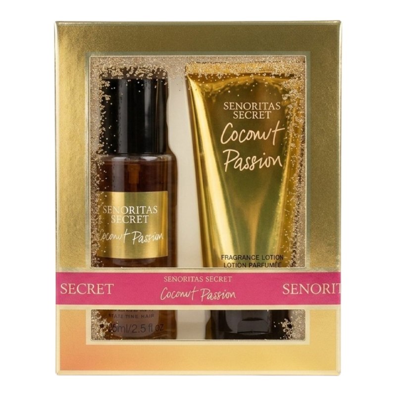 SET SENORITAS SECRET COCONUT PASSION SPLASH 75ML CREMA CORPORAL 75ML (M) (AROMA VICTORIAS SECRET COCONUT PASSION)