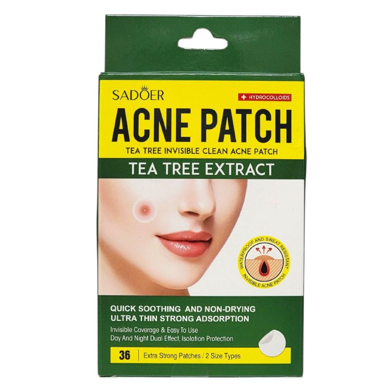 PARCHES HIDROCOLOIDES PARA ACNE INVISIBLES CON ACEITE DE ARBOL DE TE 36UND SADOER