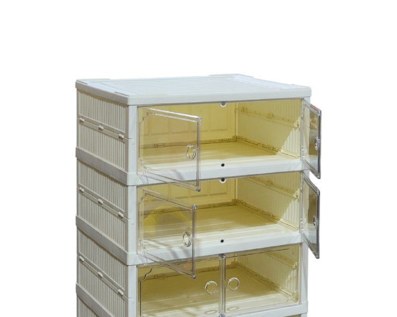 ORGANIZADOR ESTANTE DE ALMACENAMIENTO MODULAR DE PLASTICO DE 6 NIVELES 45.5X21X37CM