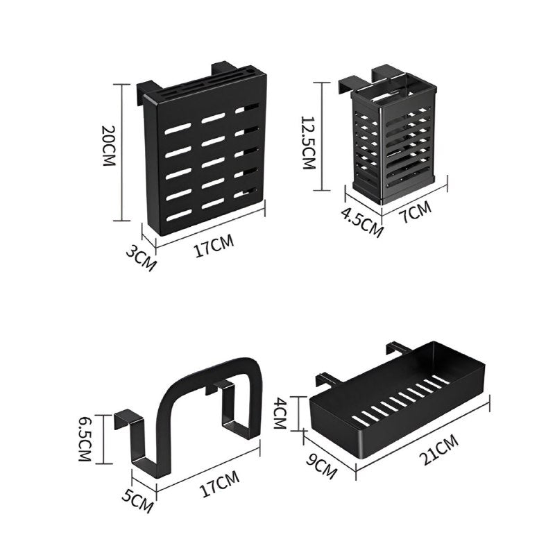 ESTANTE ORGANIZADOR Y ESCURRIDOR DE COCINA SOBRE EL FREGADERO DE ACERO INOXIDABLE BENELI HOME 28X81X86CM