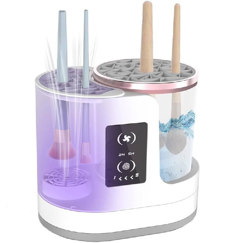 MAQUINA LIMPIADORA DE BROCHAS DE MAQUILLAJE ELECTRICO, LIMPIADOR Y SECADOR AUTOMATICO 2 EN 1, TACTIL USB ELECTRIC MAKEUP BRUSH CLEANER