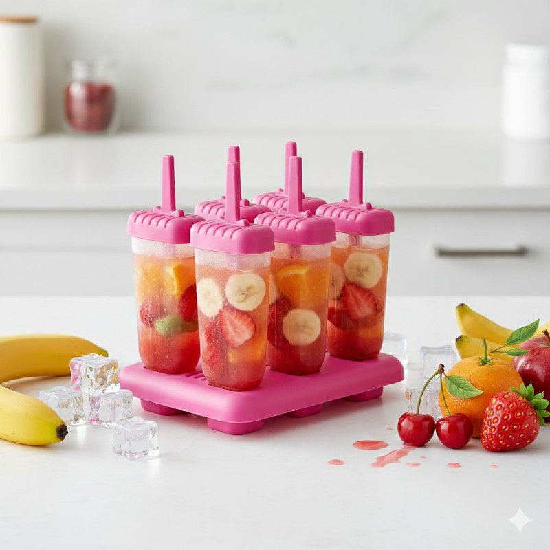 MOLDE DE PLASTICO PARA HACER PALETAS DE ALTA CALIDAD DE 6 ESPACIOS