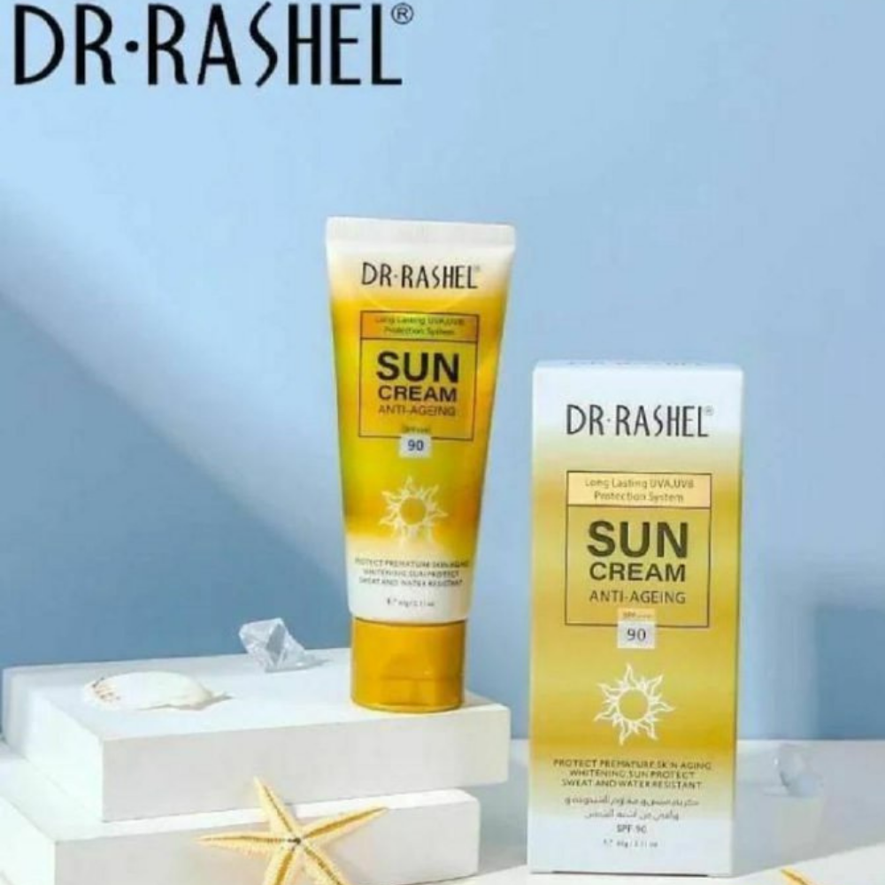 PROTECTOR SOLAR EN CREMA BLANQUEADORA Y ANTIENVEJECIMIENTO SPF 90 DR RASHEL 60G