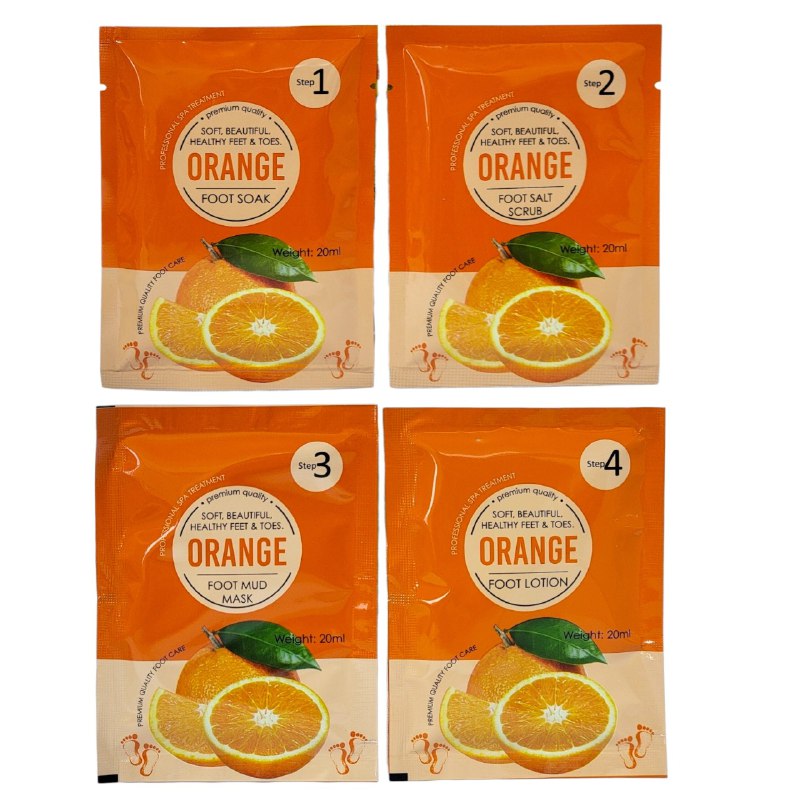 SET DE CUIDADO PARA PIES 4 EN 1 CON ESENCIA DE NARANJA