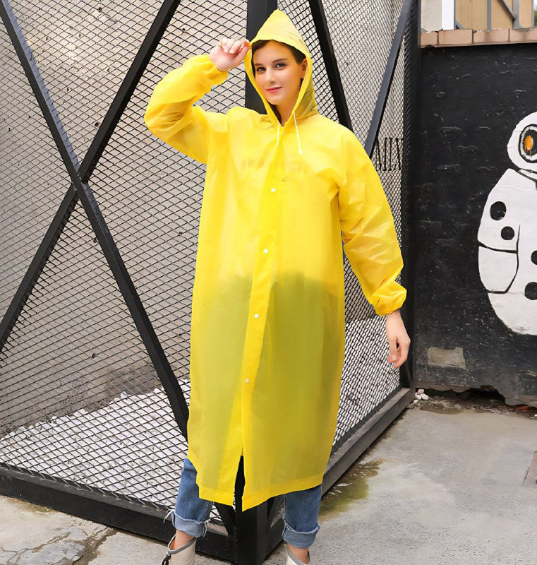CAPOTE FORRO PARA LLUVIA IMPERMEABLE PARA ADULTOS, LIGERO Y FACIL DE LLEVAR, 5 COLORES EVA LIGHTWEIGHT RAINCOAT