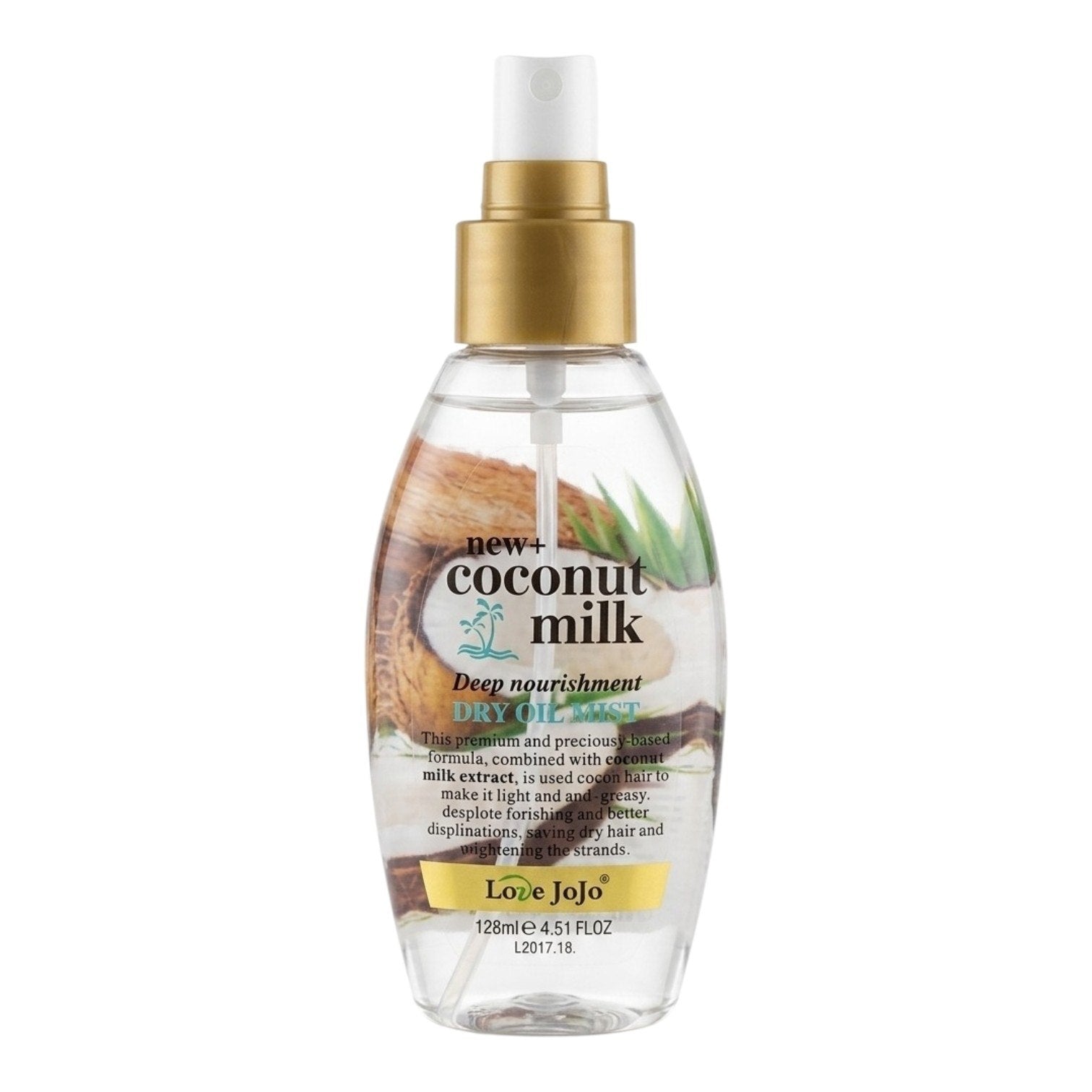SPRAY COCONUT MILK NUTRICIÓN PROFUNDA HIDRATACIÓN Y UNA FRAGANCIA LOVE JOJO CONT. 128ML
