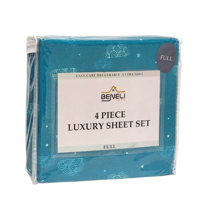 JUEGO DE SABANAS DE LUJO TAMAÑO FULL DE 4PCS BENELI HOME