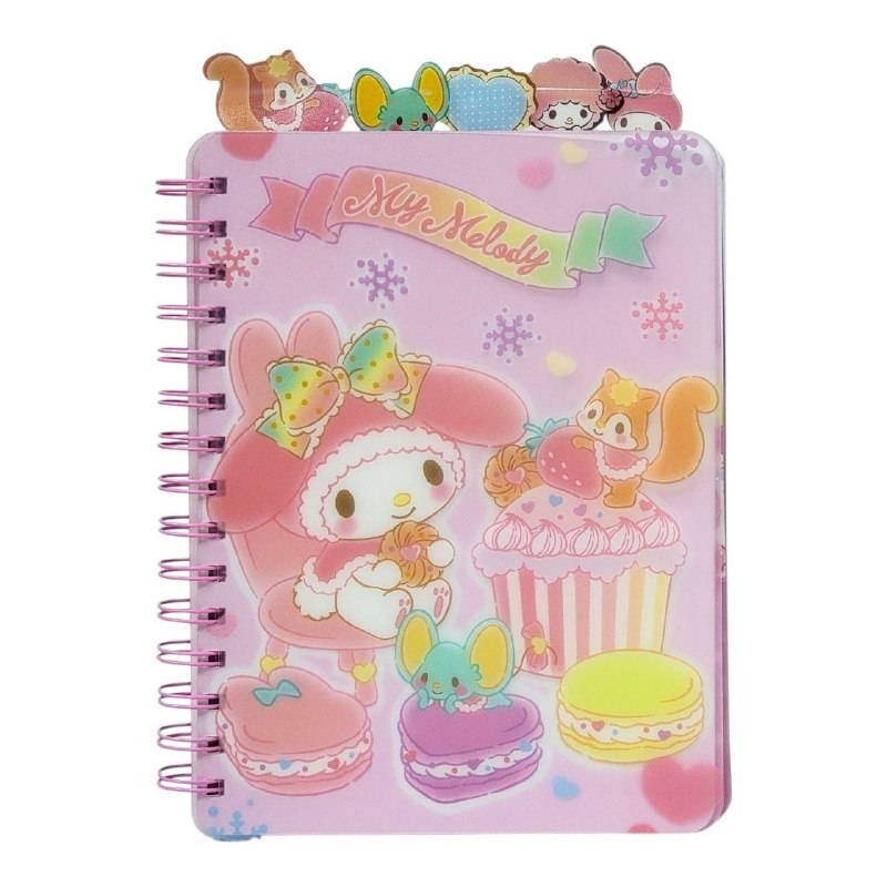 CUADERNO LIBRETA DE HELLO KITTY CON PESTAÑAS DECORATIVAS 16X22CM