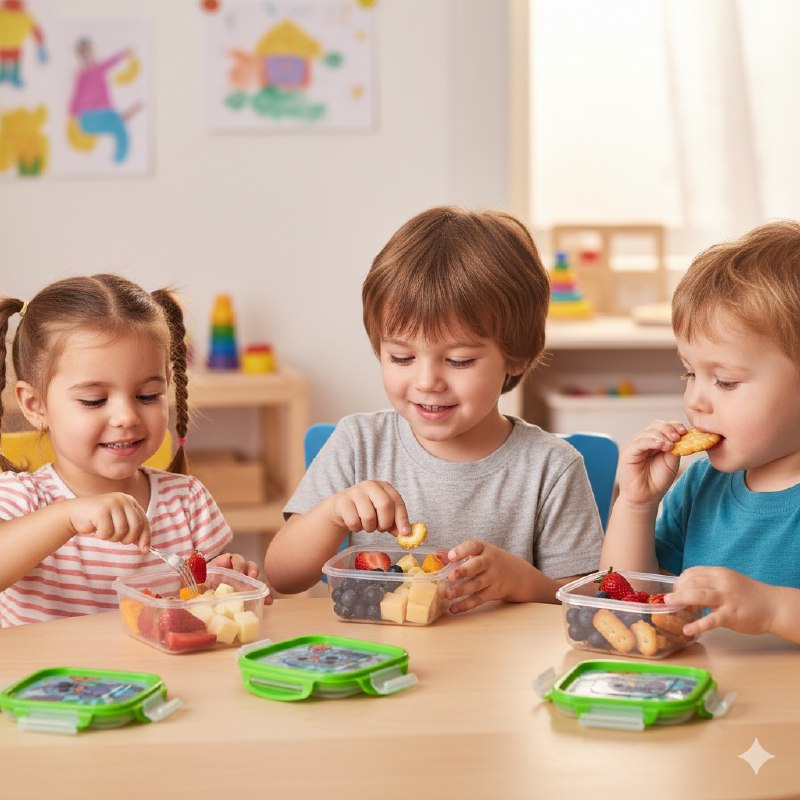 RECIPIENTE PANA PARA ALIMENTOS PARA NIÑOS CON DISEÑO DE STITCH 9X16X16CM