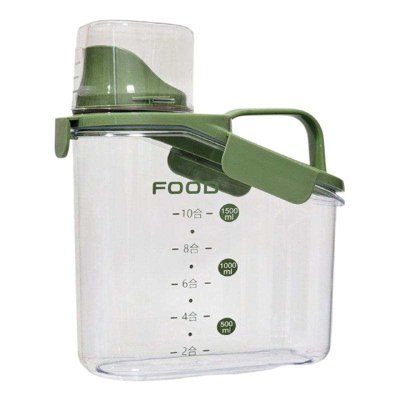 ALMACENADOR DISPENSADOR DE ALIMENTOS CEREALES O GRANOS DE 1500ML, IDEAL PARA MANTENER TUS ALIMENTOS FRESCOS Y BIEN ORGANIZADOS 3 COLORES