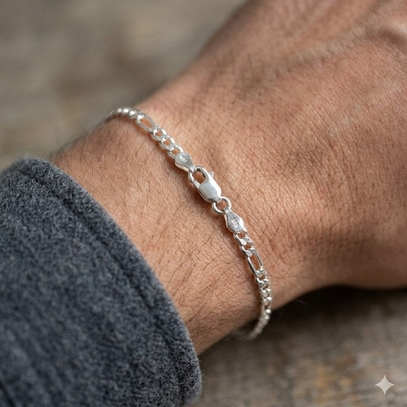 PULSERA DE PLATA 9.25 PARA HOMBRE PESO: 2.2G