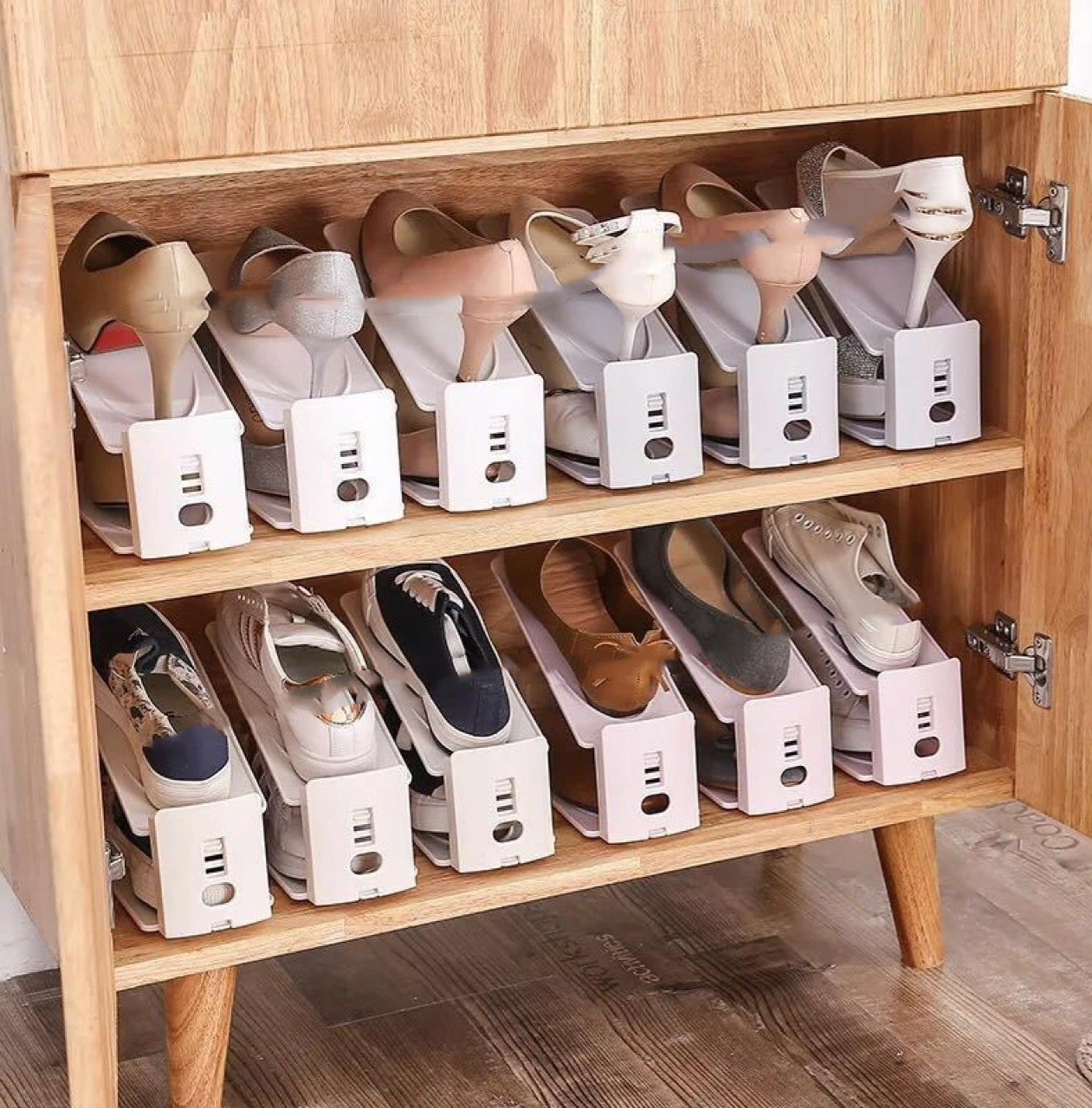 ORGANIZADOR DE ZAPATOS AJUSTABLE DE DOBLE CAPA 25CM