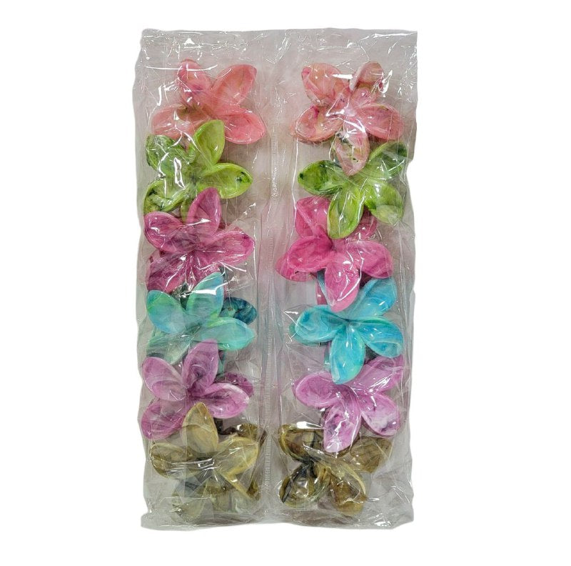 GANCHO PARA EL CABELLO DE PINZA DE FLOR HAWAIANA, PINZAS DE SUJECION FUERTE, ACCESORIO PARA EL CABELLO 8CM, PAQUETE 12UND
