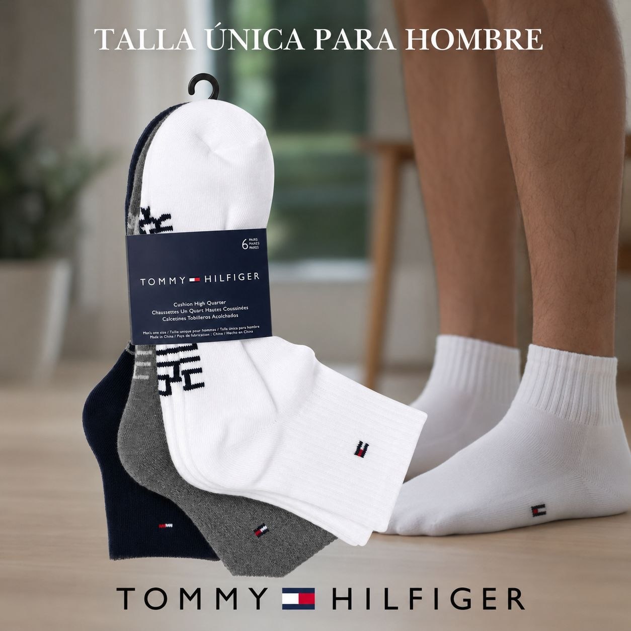 CALCETA TOBILLERA ORIGINAL TOMMY HILFIGER 6 PARES