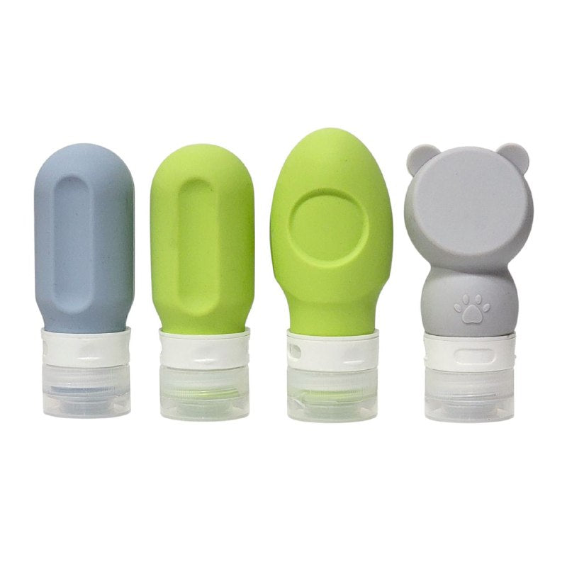 BOTES DE SILICONA PARA VIAJE, PARA SHAMPOO, ACONDICIONADOR, CREMA Y OTROS LIQUIDOS, A PRUEBA DE AGUA YUMO TRAVEL BOTTLE 60ML