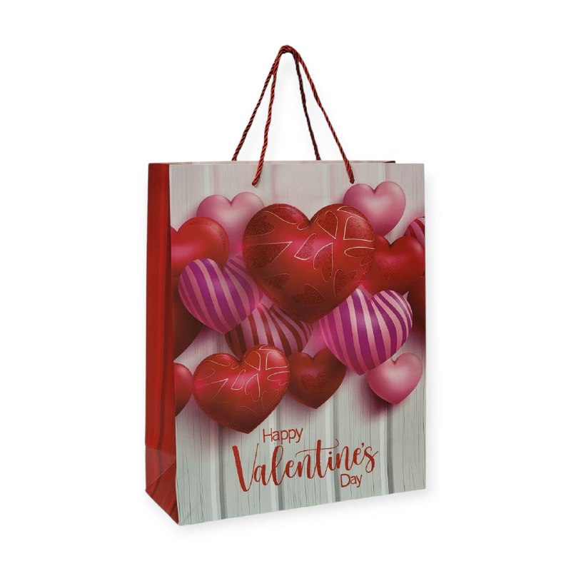 BOLSA DE REGALO MEDIANA 26X32X10CM SAN VALENTIN
