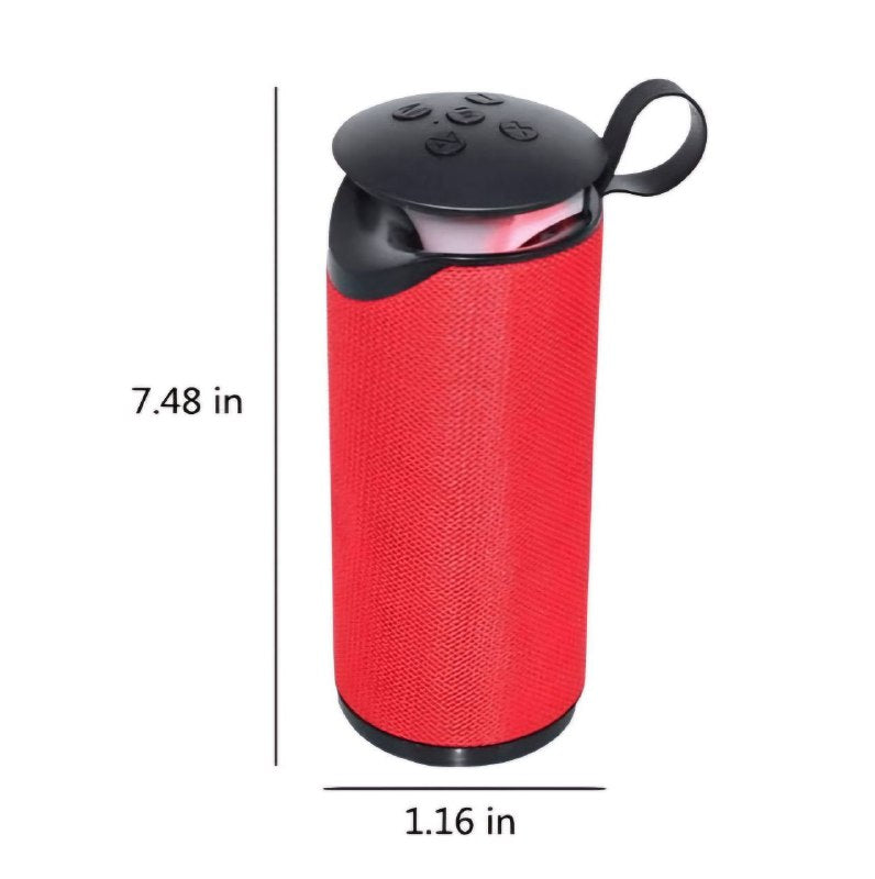 PARLANTE ALTAVOZ  BLUETOOTH DE TELA CON LED 5WX2RMS GT-112+