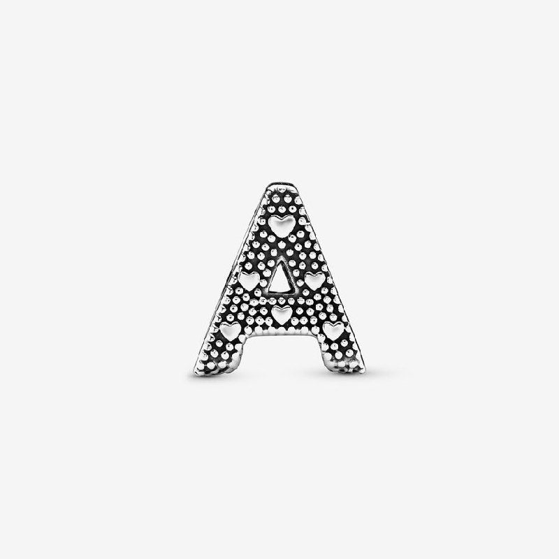 PCHARM787$A LETRA A PANDORA PLATA 9.25