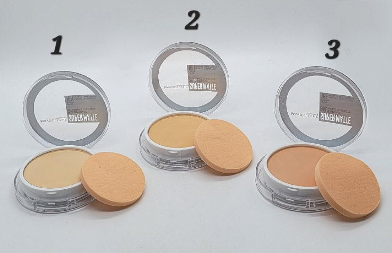 POLVO COMPACTO FACIAL 3 TONOS  DUPE MAYBELLINE SUPERSTAY MATTE MAYBCLLTHE COSMETICS