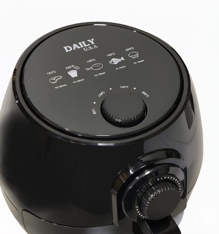 MAQUINA FREIDORA DE AIRE RAPIDA SALUDABLE, CON TEMPORIZADOR CON ALARMA, TEMPERATURA AJUSTABLE Y CAPACIDAD DE 4L DAILY USA
