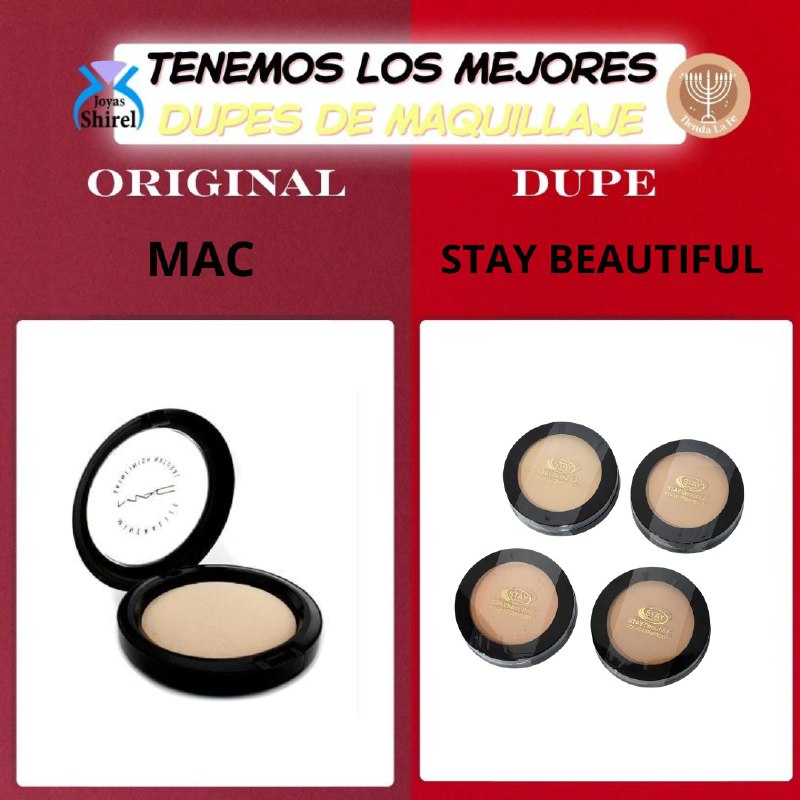 POLVO DE MAQUILLAJE DUPE DE MAC, COMPACTO DELICADO STAY BEAUTIFUL 11G, 4 TONOS