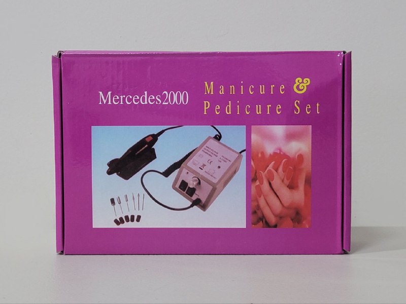 TALADRO PULIDOR DE UÑAS, DRILL ELECTRICO MERCEDES 2000 PARA PEDICURA Y MANICURA 6 BROCAS