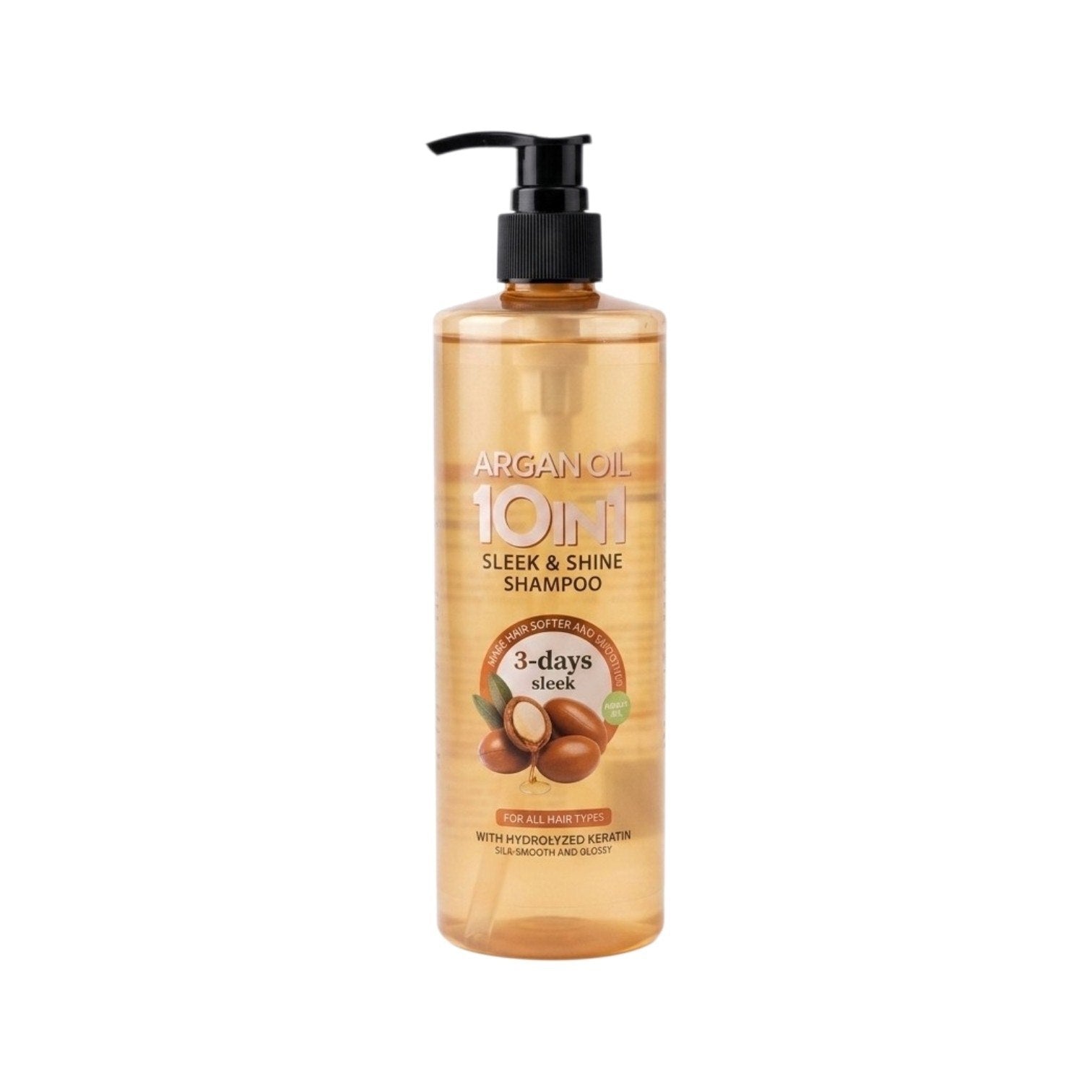SHAMPOO 10 EN 1 EFECTO SEDOSO Y BRILLO PROFUNDO CON ACEITE DE ARGAN ARGAN OIL 500ML