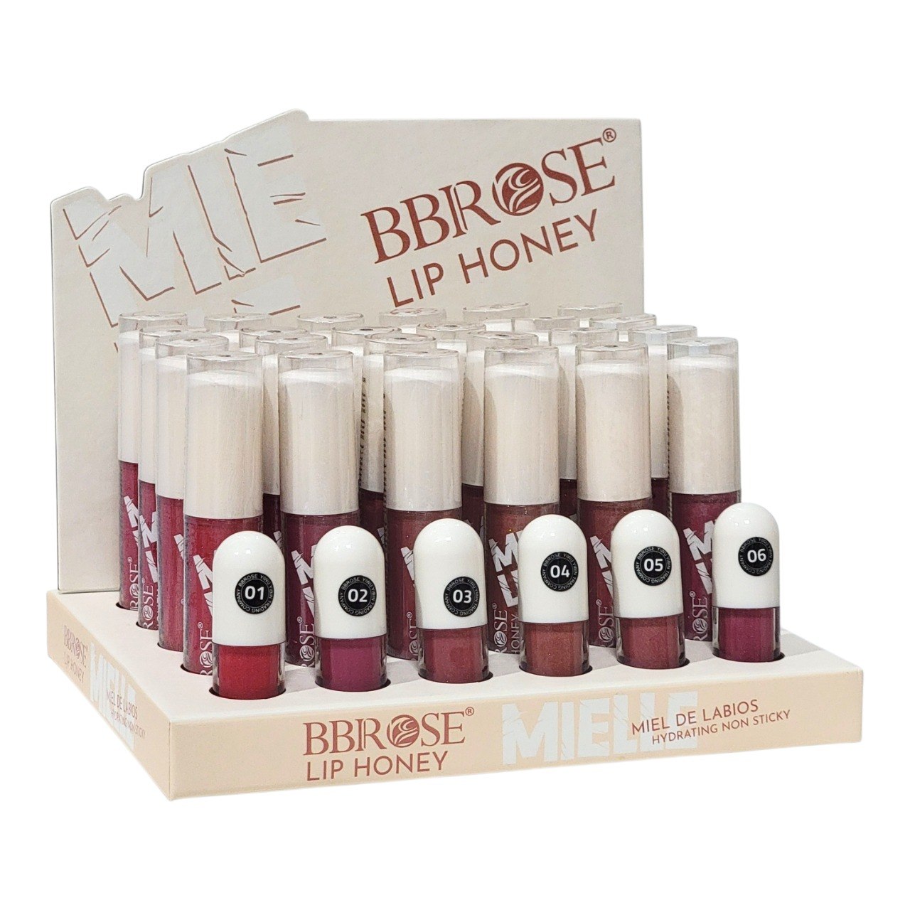 BRILLO LABIAL HIDRATANTE CON EXTRACTO DE MIEL 6 TONOS BBROSE 5G
