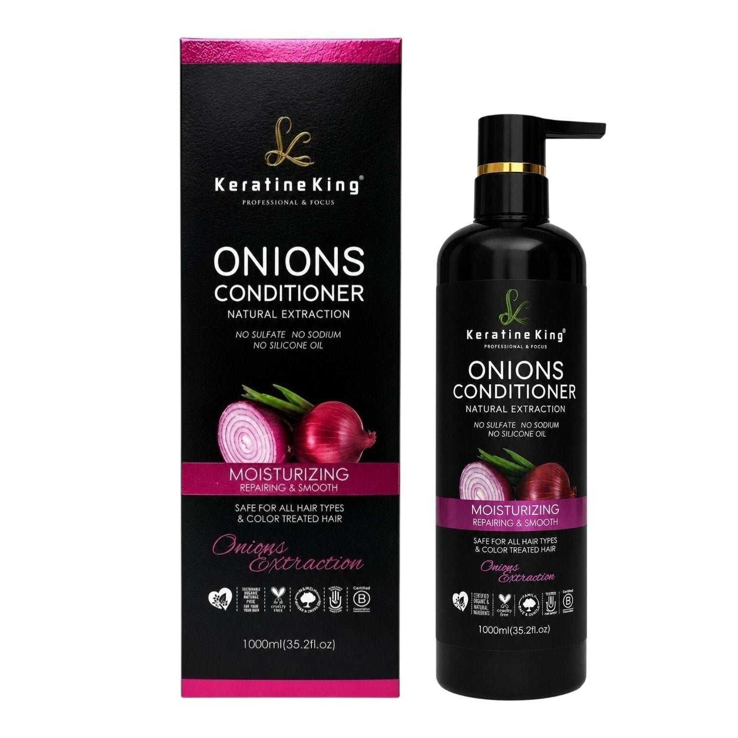 ACONDICIONADOR DE CEBOLLA HIDRATANTE Y REPARADOR KERATINE KING 1000ML