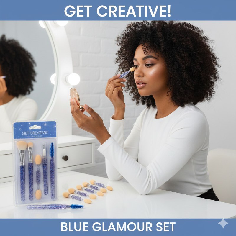 SET DE HERRAMIENTAS PARA OJOS Y CEJAS DE APLICADORES Y CEPILLOS 10PCS STAY BEAUTIFUL