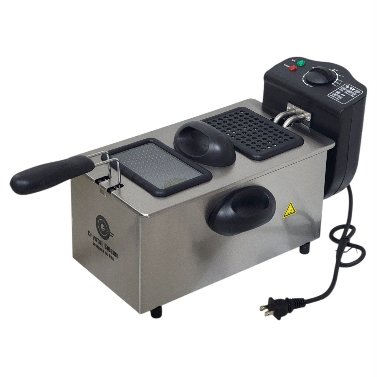 FREIDORA ELECTRICA DE ACERO INOXIDABLE 2000W CRYSTAL CUISINE 3L 41X23CM