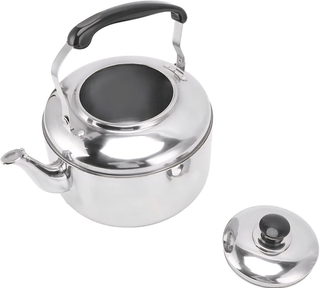 TETERA SILBADORA PARA ESTUFA DE ACERO INOXIDABLE Y MANGO RESISTENTE AL CALOR CRYSTAL CUISINE 3L