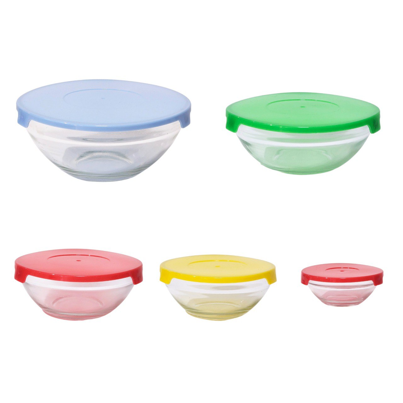 SET DE TAZONES HERMETICOS DE VIDRIO 5PCS MODELO MH10496 MY HOME