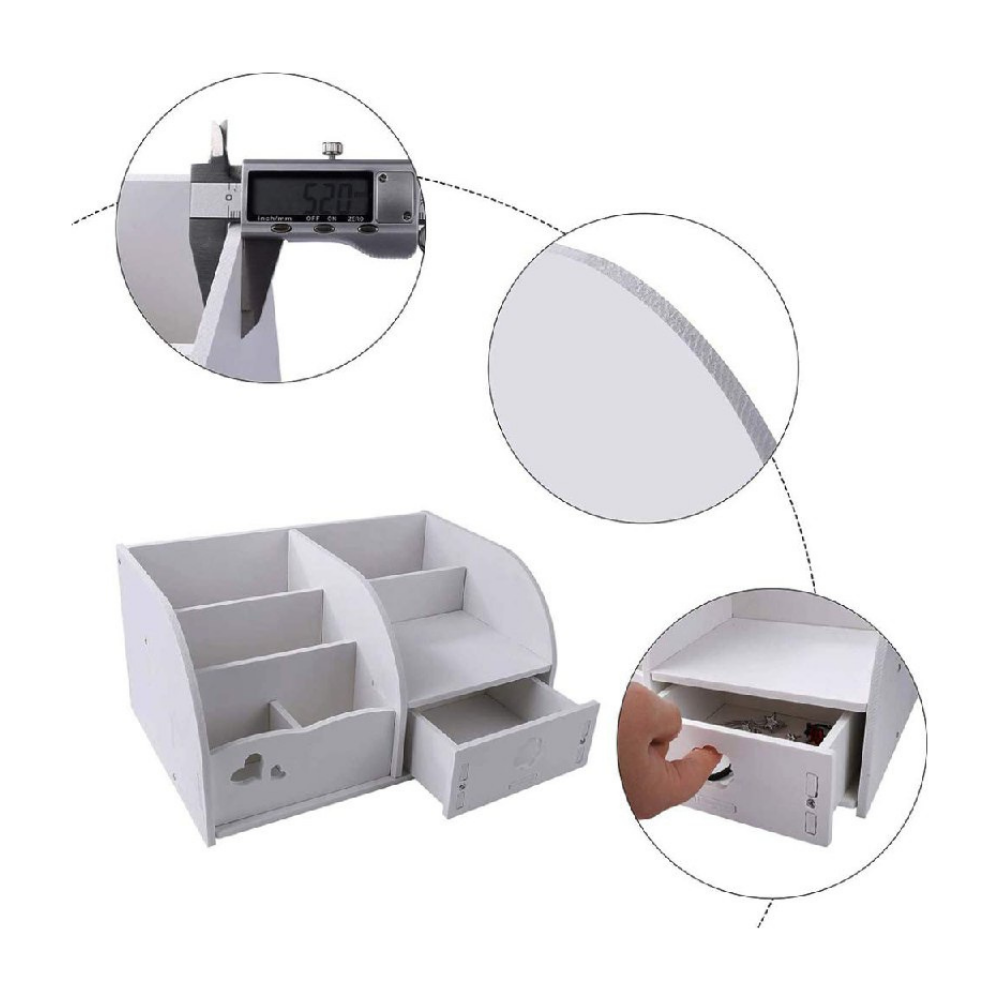 ORGANIZADOR DE MAQUILLAJE BLANCO