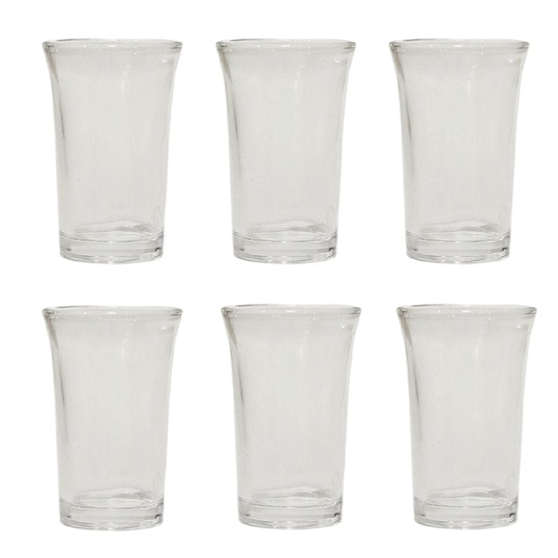 SET DE TEQUILEROS  6 PIEZAS DORYALEX VIDRIO 7X4.5CM