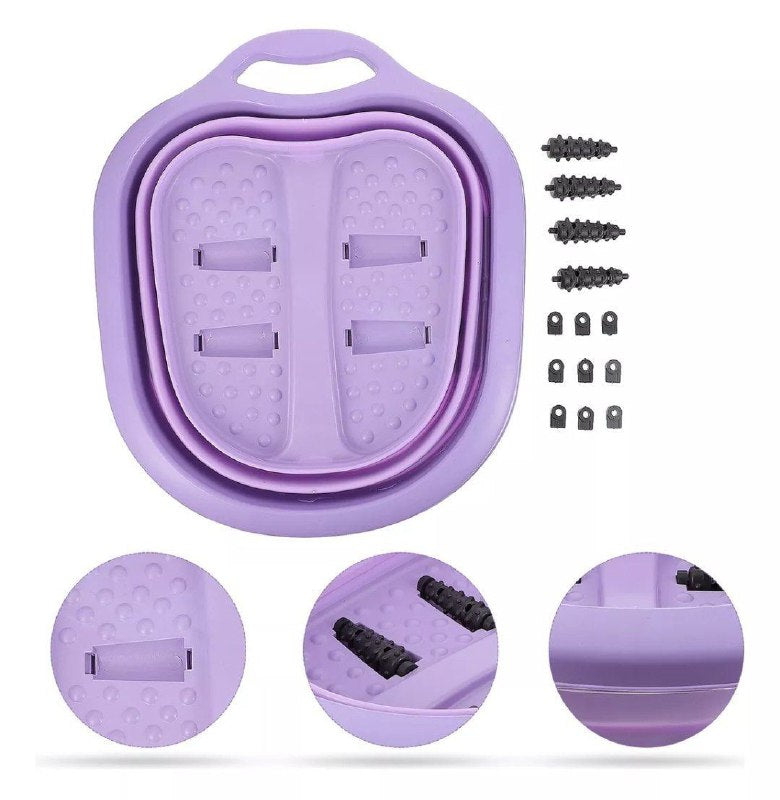 PAILA DE PEDICURE PEDICURA MASAJEADORA DE PIES EN CASA, PORTATIL CON RODILLOS ANTIESTRES, FACIAL DE GUARDAR