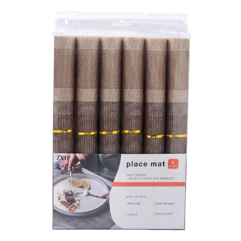 MANTEL DE COCINA PARA MESA COMEDOR RECTANGULAR ANTIDEZLIZANTE 30X45CM, 6 PIEZAS