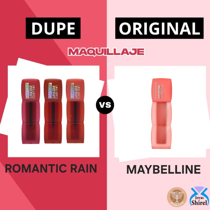 TINTA DE LABIOS LIQUIDA DE ALTA FIJACION NATURAL DURADERA ROMANTIC RAIN (DUPE DE MAYBELLINE)