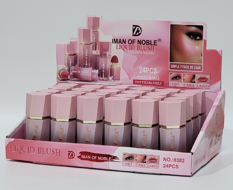 BLUSH LIQUIDO SHEGLAM BLOOM SE PUEDE USAR EN OJOS, CARA Y LABIO, IMPERMEABLE IMAN OF NOBLE 8G