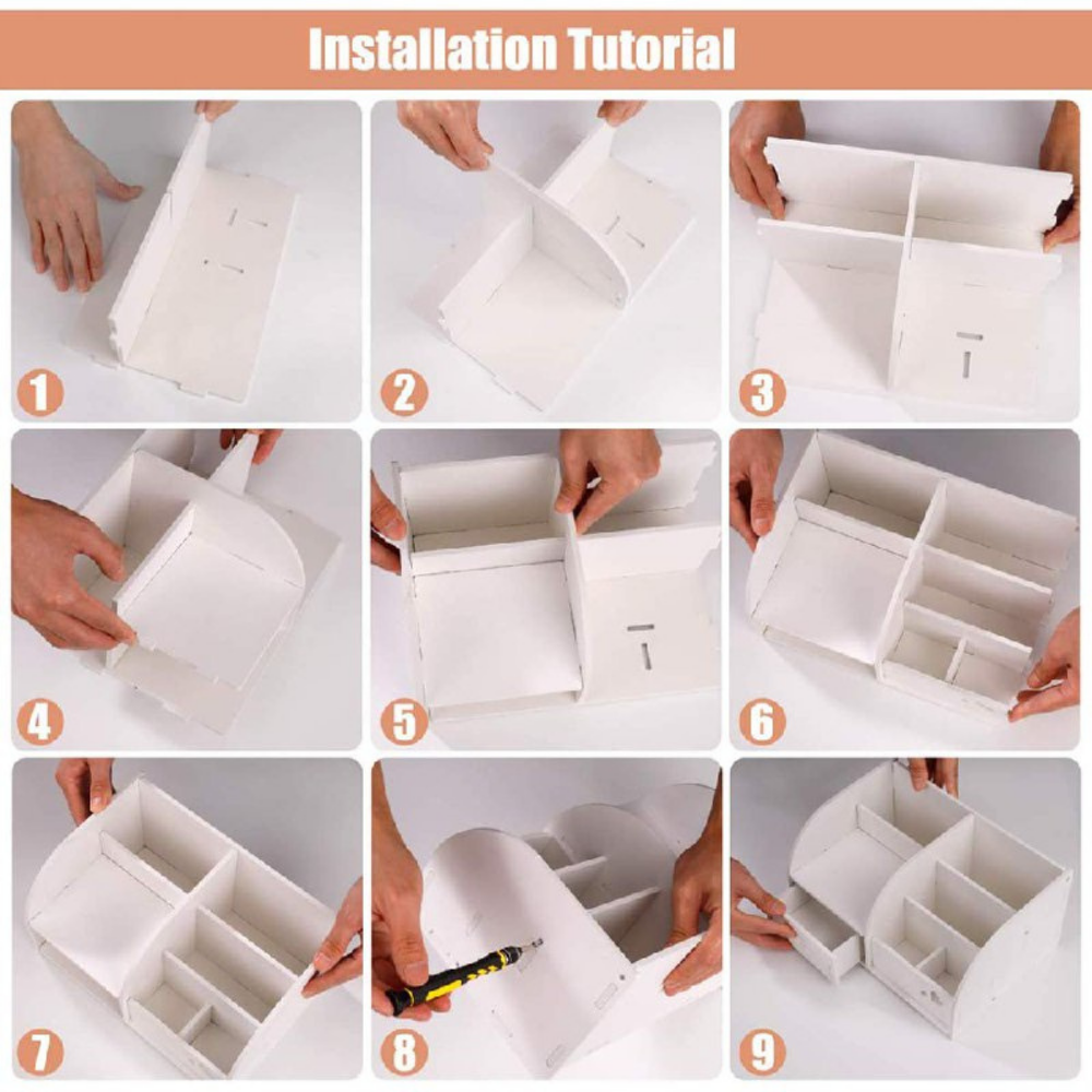 ORGANIZADOR DE MAQUILLAJE BLANCO