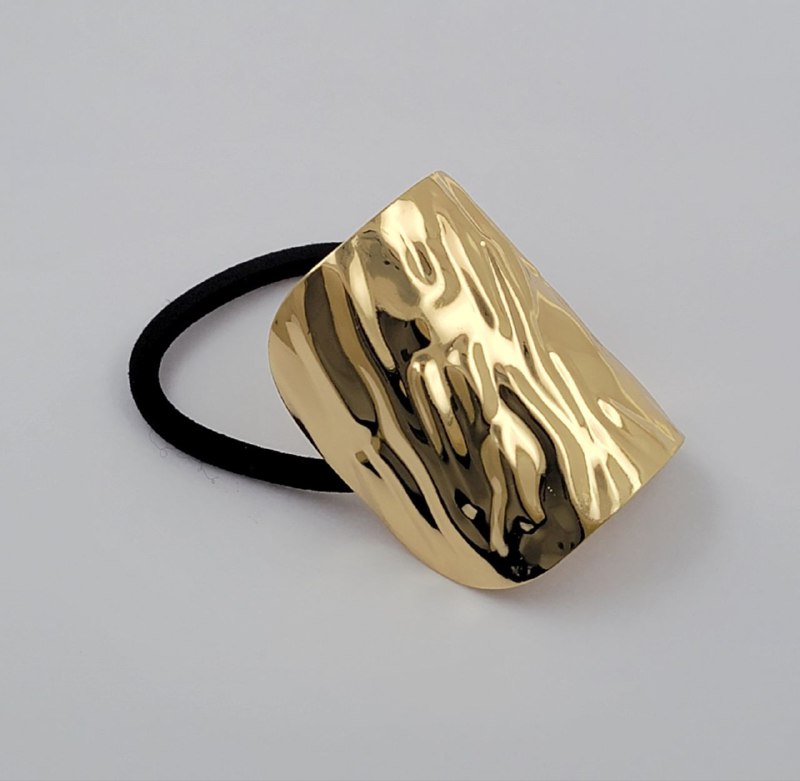 COLA DECORATIVA METALICA PARA EL CABELLO COLOR DORADO VARIOS ESTILOS PONY CUFFS