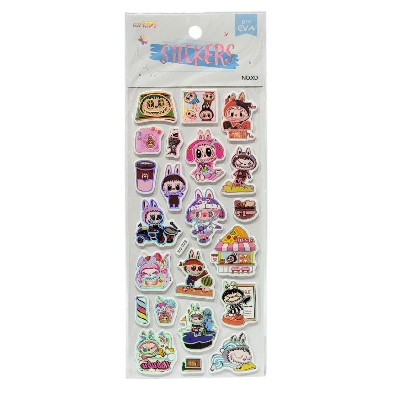 STICKERS DE DECORACION PEGATINAS DE LABUBU 3D