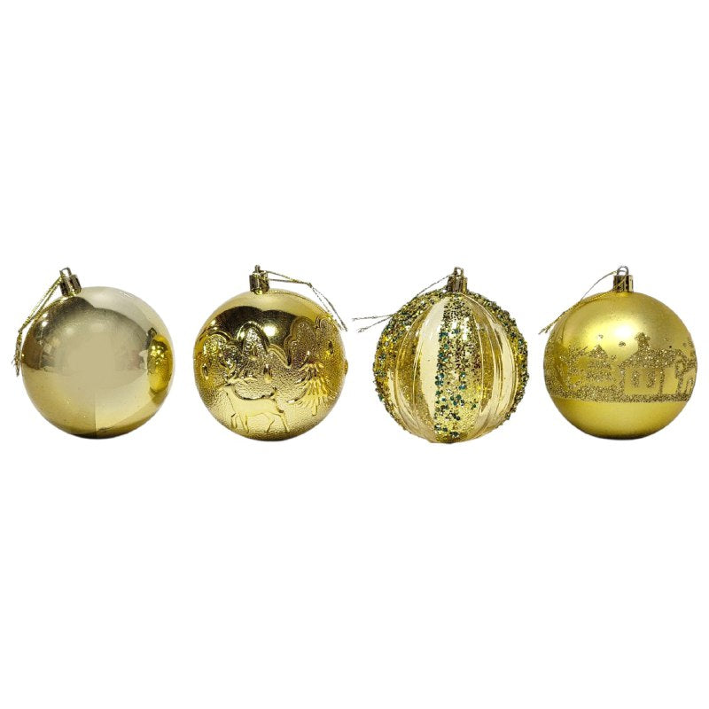 DECORACION ADORNO NAVIDEÑO PAQUETE DE 24 BOLAS DECORATIVAS, 8CM 39X58X84 IDEALES PARA DARLE UN TOQUE UNICO A TU ARBOL DE NAVIDAD