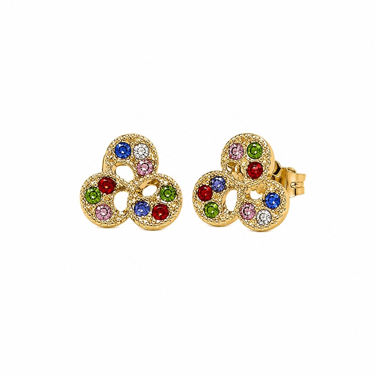 ARITOS DE ENCHAPE PARA DAMA 1 CM