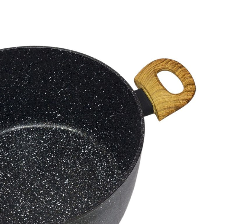 SARTEN CACEROLA, OLLA DE COCINA CON REVESTIMIENTO DE MARMOL DE ALTA CALIDAD 26CM DIAMETRO CRYSTAL CUISINE CASSEROLE